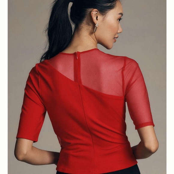 Sunday in Brooklyn Ponte Mesh Mix Top - Picture 5 of 9